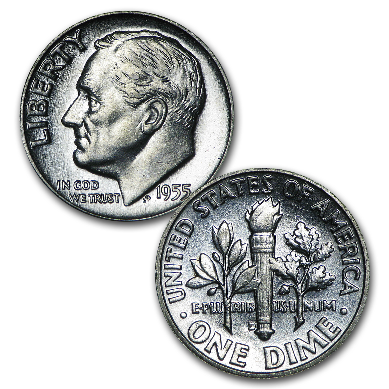 1946 - 1964 Choice BU Roosevelt Dime Set In Deluxe Dansco Album ...